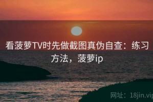 看菠萝TV时先做截图真伪自查：练习方法，菠萝ip