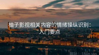 柚子影视相关内容的情绪操纵识别：入门要点