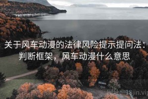 关于风车动漫的法律风险提示提问法：判断框架，风车动漫什么意思