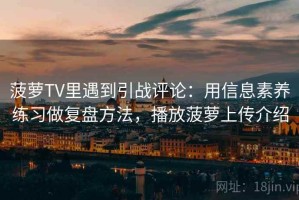 菠萝TV里遇到引战评论：用信息素养练习做复盘方法，播放菠萝上传介绍