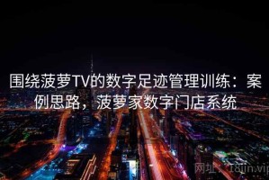 围绕菠萝TV的数字足迹管理训练：案例思路，菠萝家数字门店系统