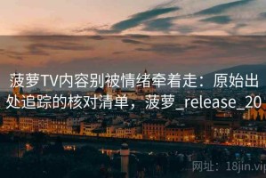 菠萝TV内容别被情绪牵着走：原始出处追踪的核对清单，菠萝_release_20