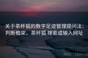 关于茶杯狐的数字足迹管理提问法：判断框架，茶杯狐 搜索或输入网址