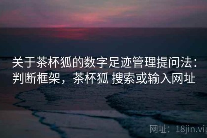 关于茶杯狐的数字足迹管理提问法：判断框架，茶杯狐 搜索或输入网址