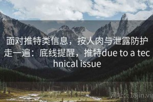 面对推特类信息，按人肉与泄露防护走一遍：底线提醒，推特due to a technical issue