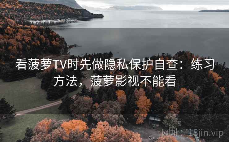 看菠萝TV时先做隐私保护自查：练习方法，菠萝影视不能看
