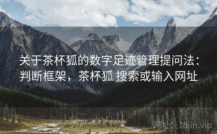关于茶杯狐的数字足迹管理提问法：判断框架，茶杯狐 搜索或输入网址