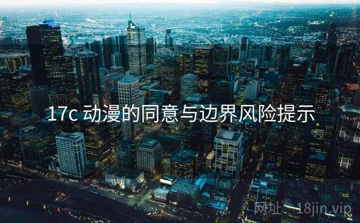 17c 动漫的同意与边界风险提示