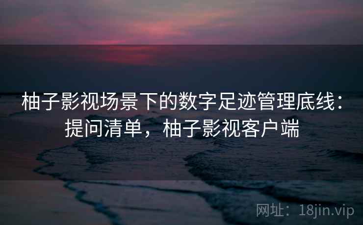 柚子影视场景下的数字足迹管理底线：提问清单，柚子影视客户端