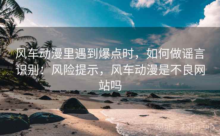 风车动漫里遇到爆点时，如何做谣言识别：风险提示，风车动漫是不良网站吗
