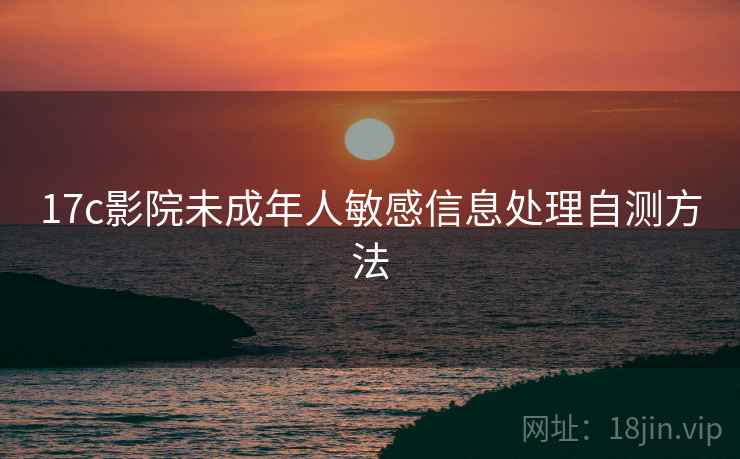 17c影院未成年人敏感信息处理自测方法