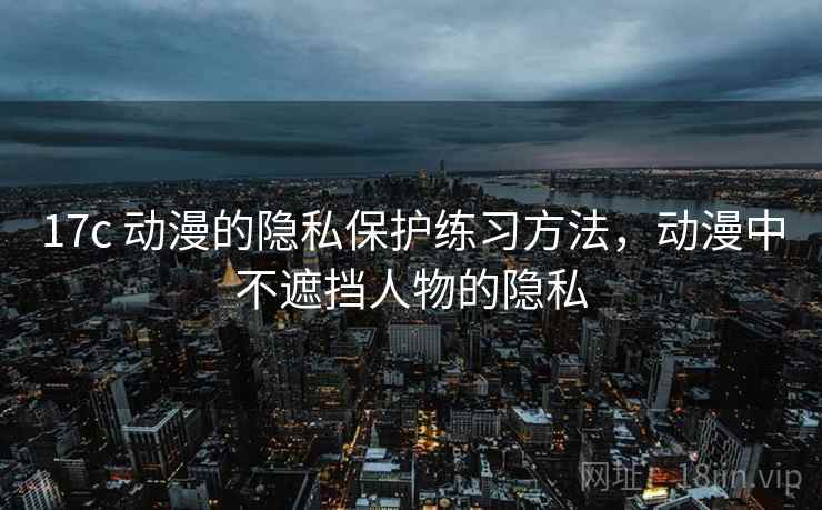 17c 动漫的隐私保护练习方法，动漫中不遮挡人物的隐私